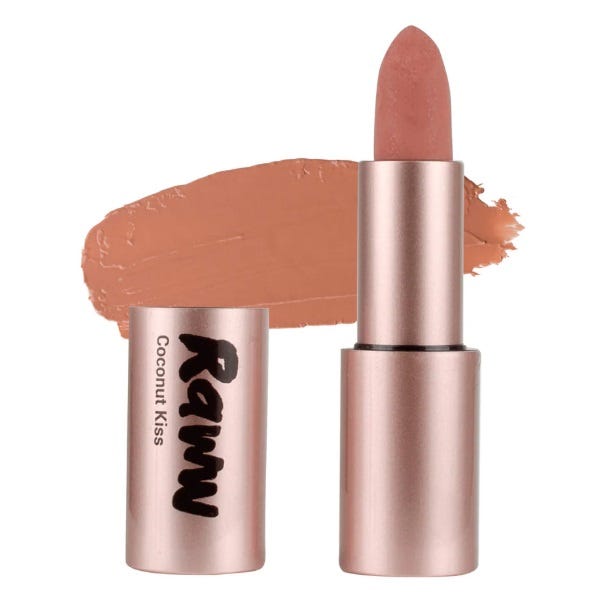 Raww Coconut Kiss Lipstick – Petite Peach with Coconut Oil and peachy-nude colour - 4g