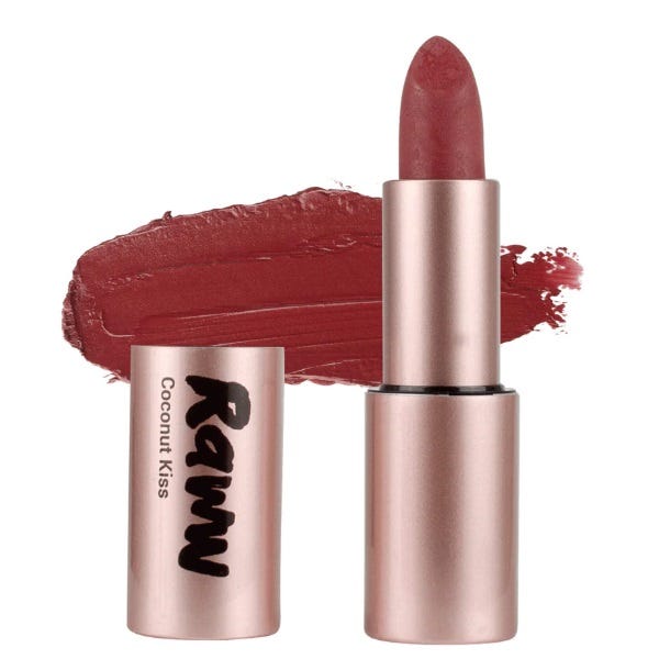 Raww Coconut Kiss Lipstick – Petite Peach with Coconut Oil and peachy-nude colour - 4g