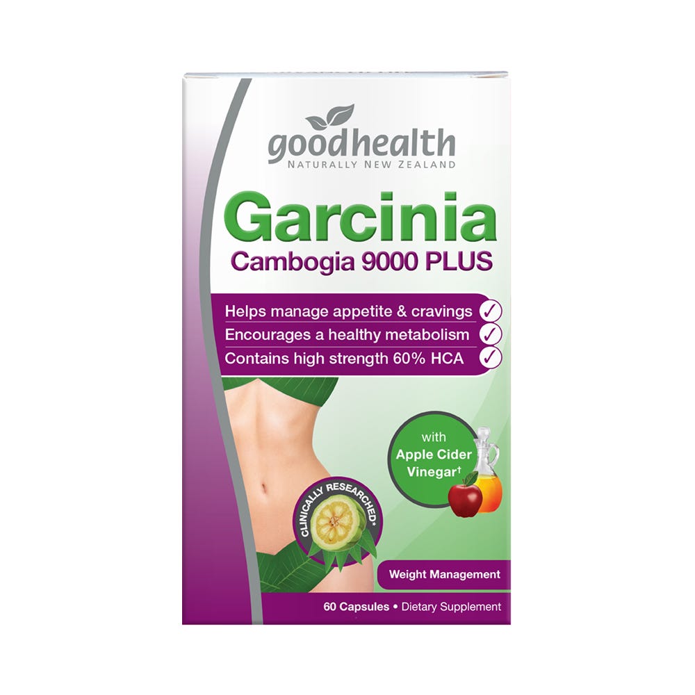 Good Health Garcinia Cambogia 9000 PLUS with Apple Cider Vinegar - 60 Capsules - Weight management and digestive support supplement