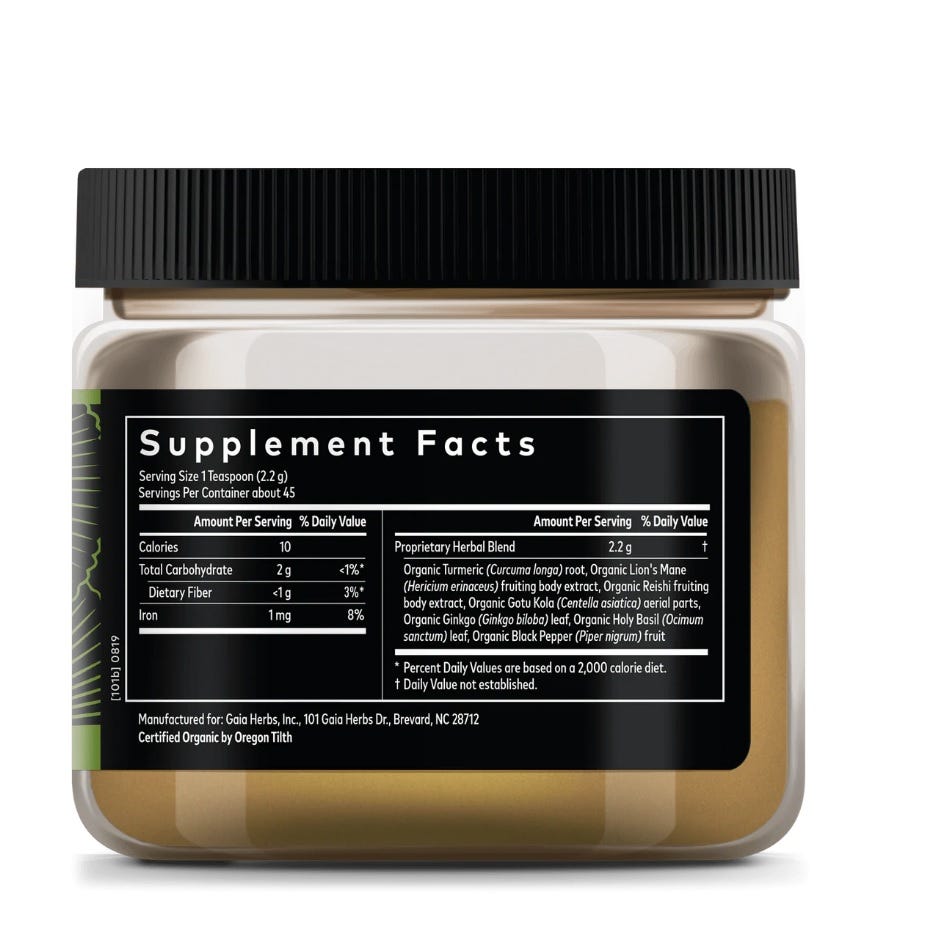 Lion's Mane & Turmeric Powder