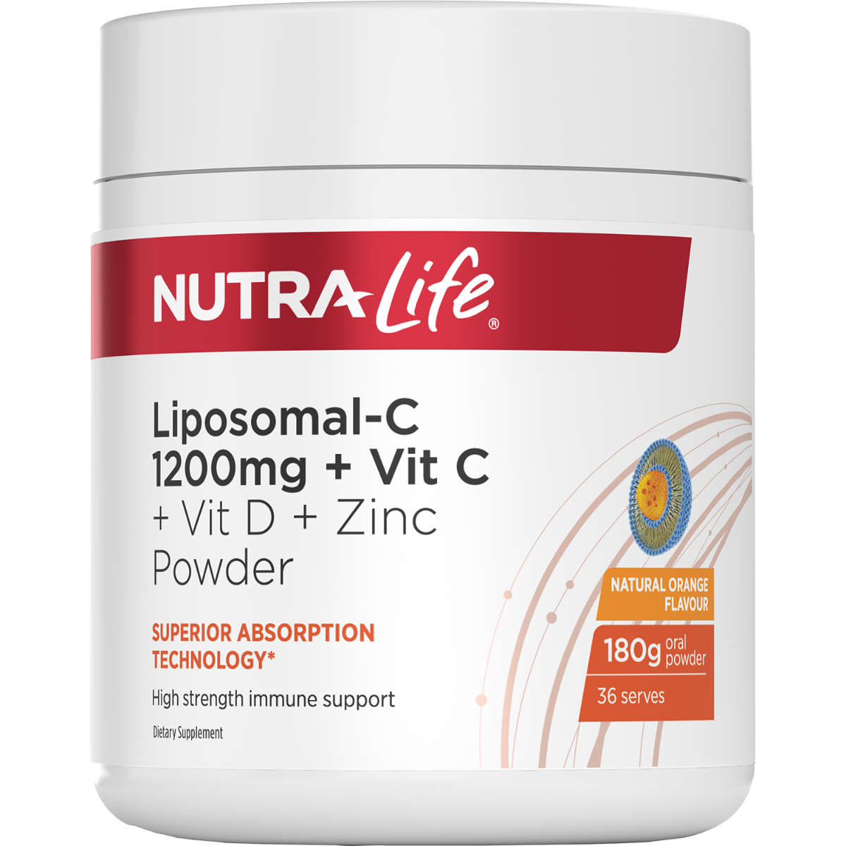 Image of Nutra Life Liposomal-C 1200mg Vit C + D + Zinc Powder