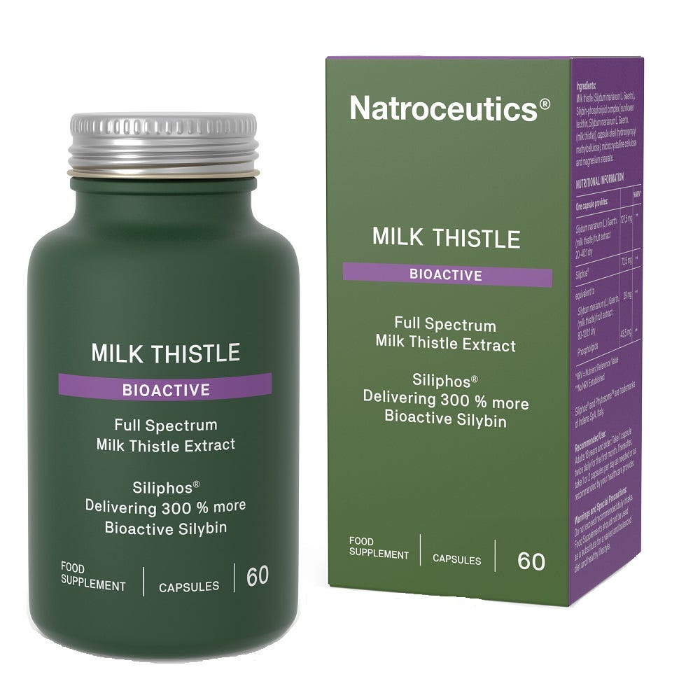 Natroceutics Milk Thistle Bioactive box – advanced liver detox and antioxidant support supplement - 60 Capsules