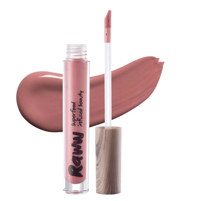 Raww Coconut Splash Lip Gloss – Sea Curls with Coconut Oil and shimmering cool finish - 3.1ml