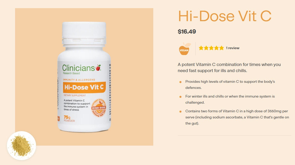 Clinicians Hi-Dose Vit C - Extended Review
