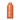 Orange shampoo bottle with white cap and text on a white background