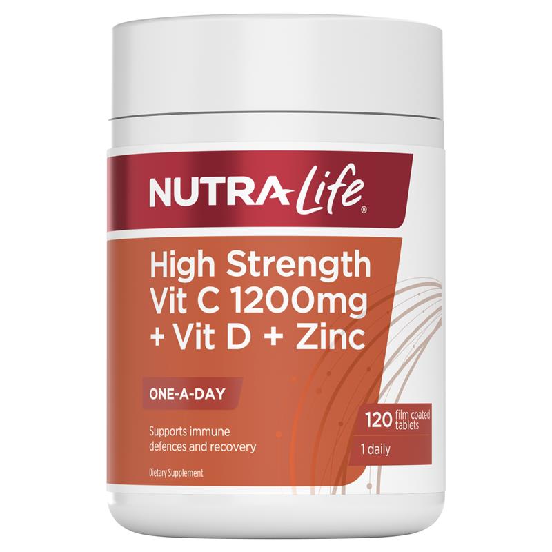 High Strength Vit C 1200mg + Vit D + Zinc