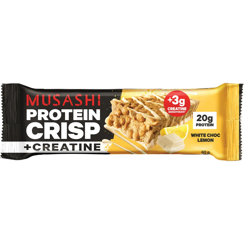 Protein Crisp + Creatine Protein Bar White Choc Lemon