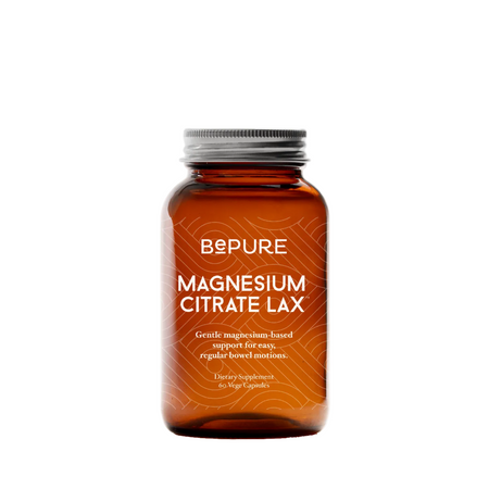 Bottle of Bepure Magnesium Citrate Lax on a white background