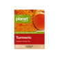 Planet Organic Turmeric Herbal Tea package on a white background