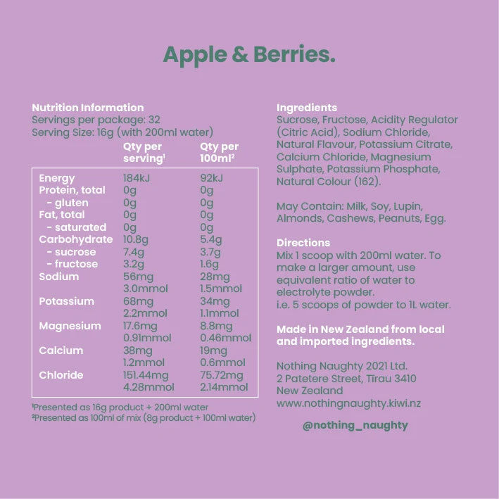 Electrolyte Hydration - Apple and Berries