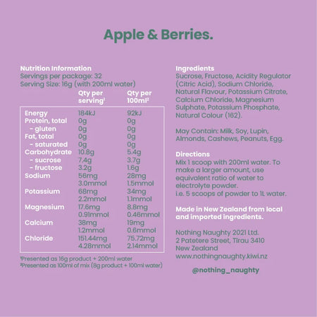Electrolyte Hydration - Apple and Berries