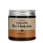 Tallow face and body balm jar with 'PrimalCare' branding on a white background