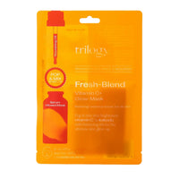 Orange skincare mask package with Trilogy branding on a white background