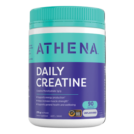 Athena Daily Creatine supplement container on a white background