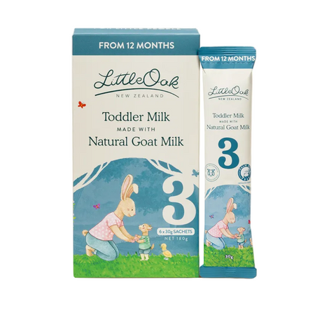 Little Oak toddler milk packaging on a white background