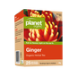 Planet Organic Ginger Herbal Tea packaging on a white background