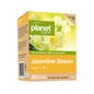 Planet Organic Jasmine Green tea box with floral design on a white background