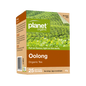 Planet Organic Oolong tea packaging with green field background
