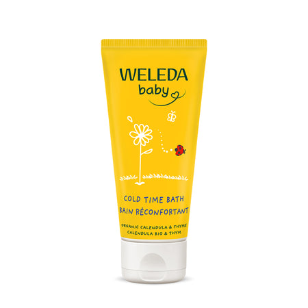 Weleda baby Cold Time Bath tube on a white background