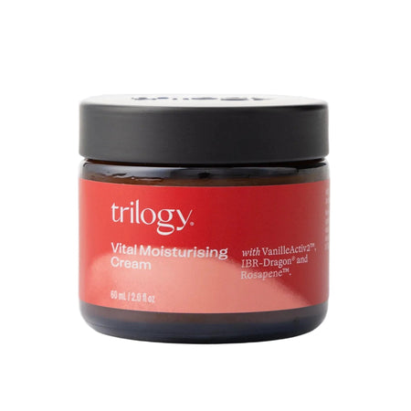 Jar of Trilogy Vital Moisturising Cream on a white background