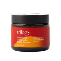 Trilogy Vitamin C Ceramide Night Cream jar on a white background