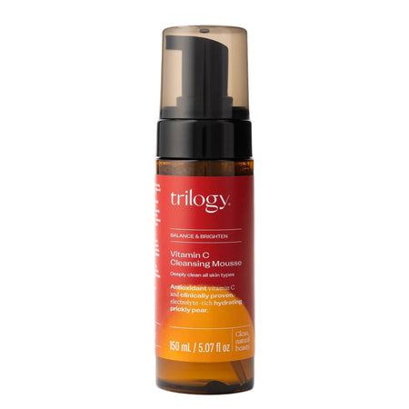 Trilogy Vitamin C Cleansing Mousse bottle on a white background