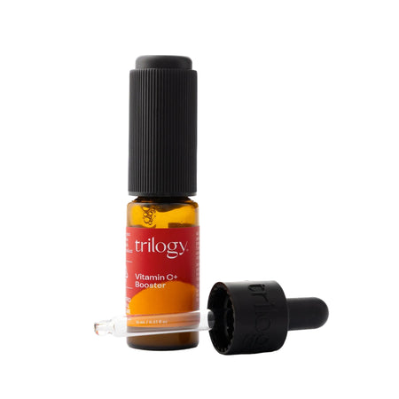 Trilogy Vitamin C Booster bottle with dropper on a white background