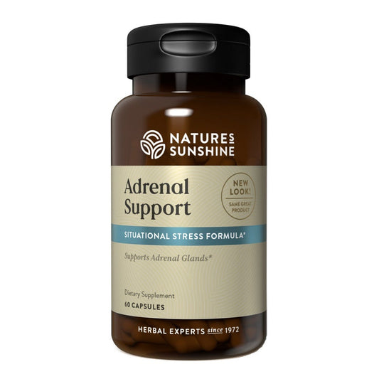 Nature's Sunshine Adrenal Support Capsules for stress and fatigue. 