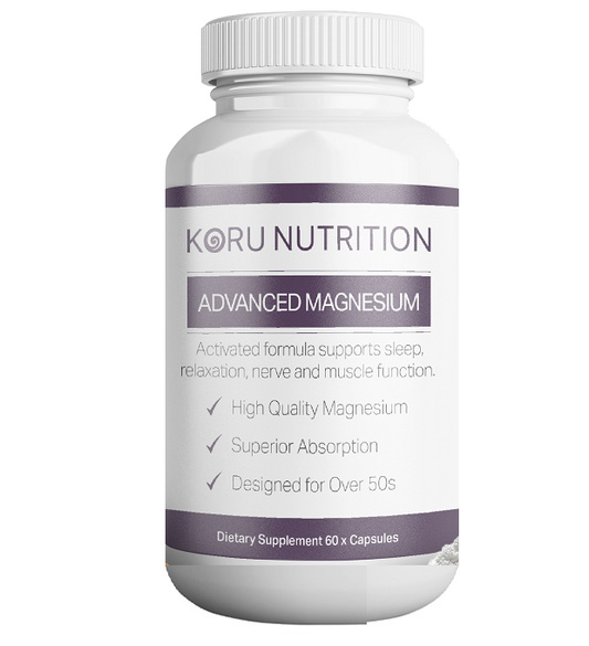 Koru Nutrition Advanced Magnesium – high-absorption magnesium bisglycinate supplement for muscle, sleep, and stress support -00 Capsules