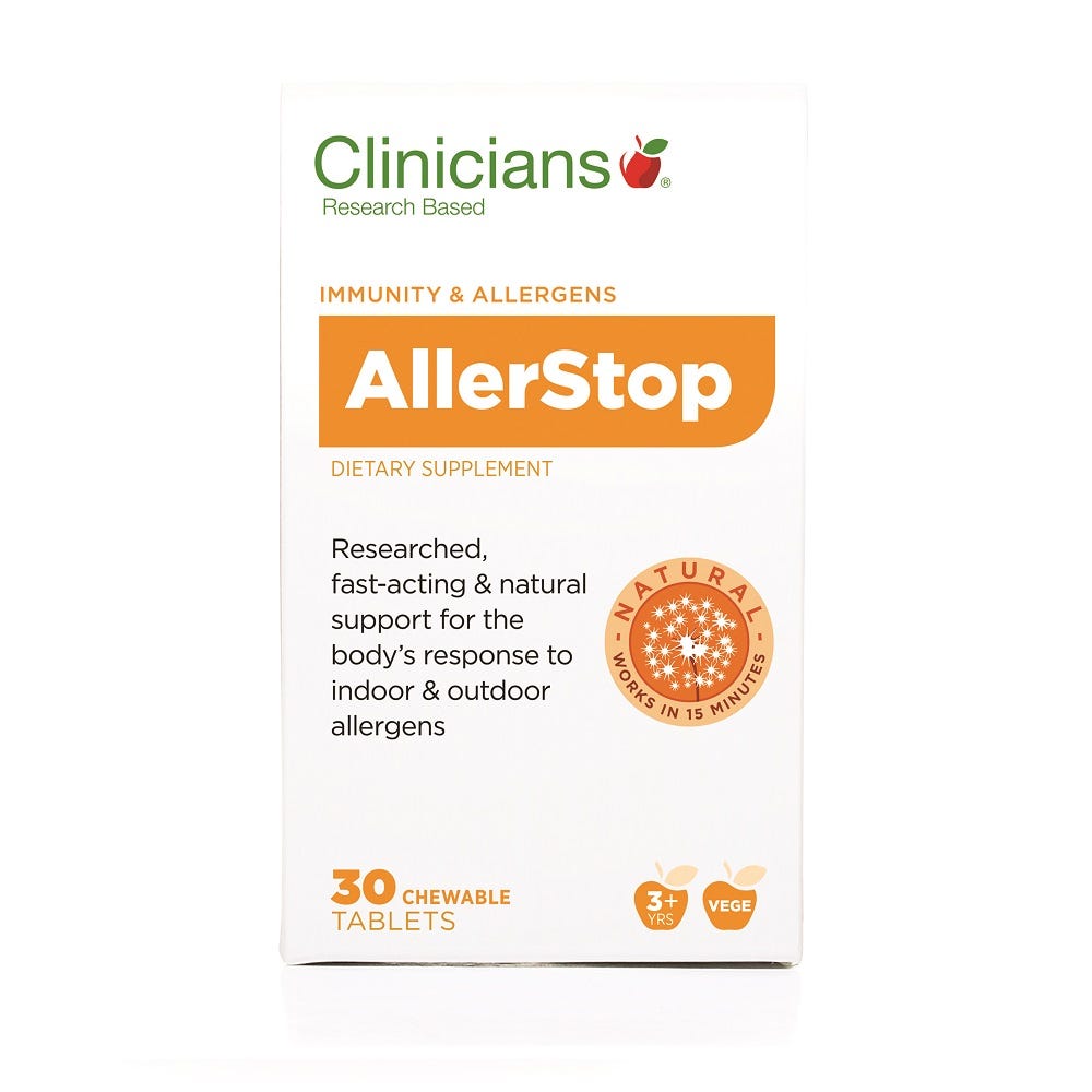 Clinicians AllerStop Supplement Bottle - Natural Allergy Relief