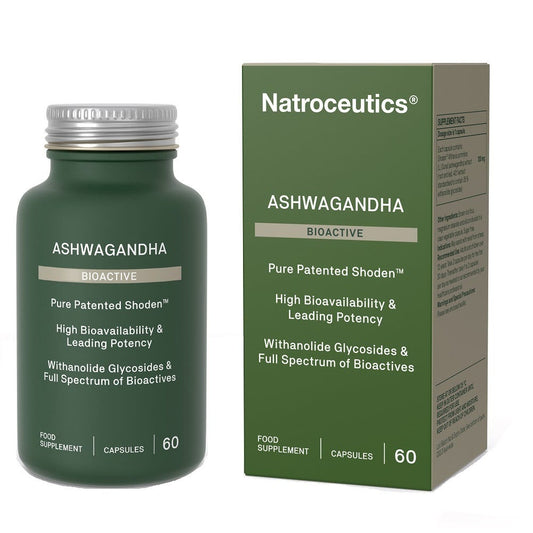 Image of Natroceutics Ashwagandha Bioactive box, bottle and capsules
