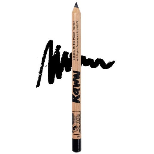 Raww Babassu Oil Eye Pencil – Carbon Black with nourishing natural ingredients and bold black pigment 1.1g