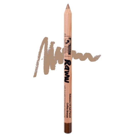 Raww Babassu Oil Eye Pencil – Carbon Black with nourishing natural ingredients and bold black pigment 1.1g