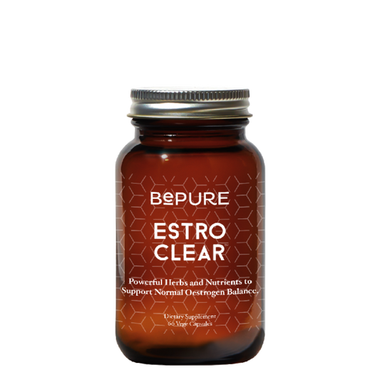 BePure EstroClear supplement – 60 capsules to support estrogen balance, hormone health, and natural liver detox