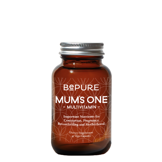 Image of BePure Mum's One – Prenatal and Postnatal Multivitamin Supplement Bottle – Supports Pregnancy & Postpartum Health