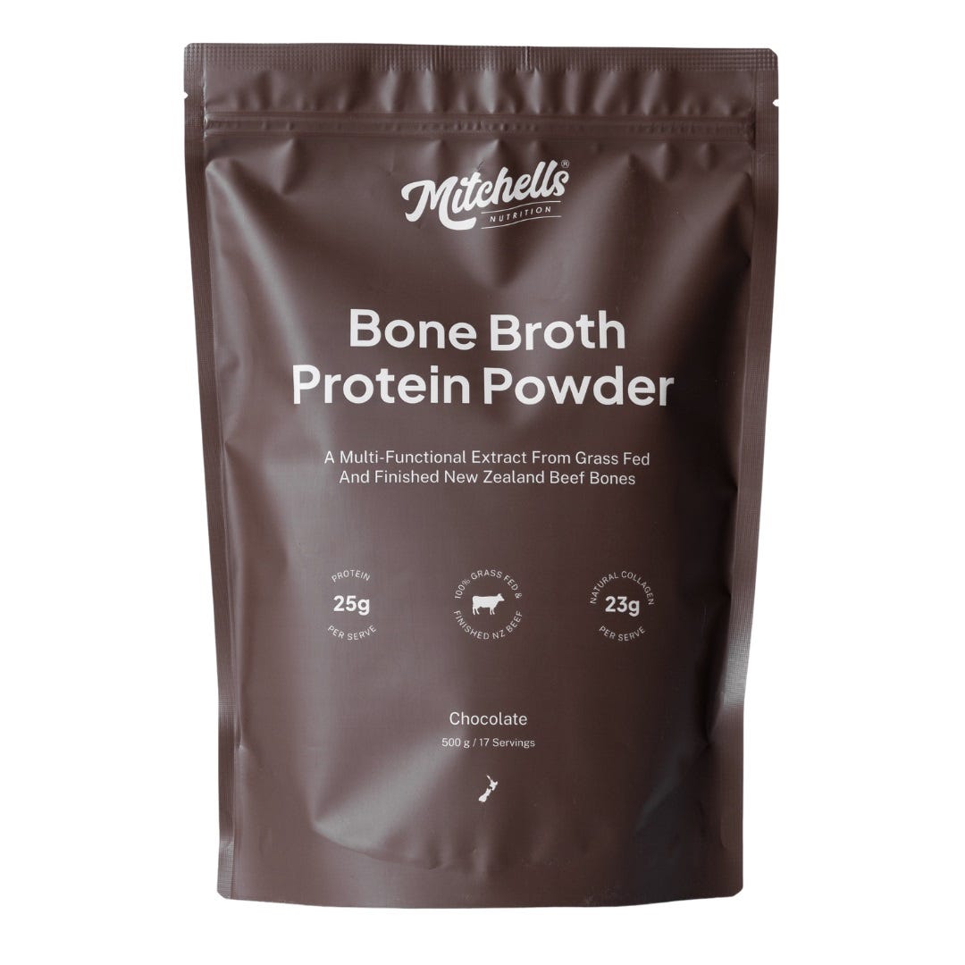 Image of Mitchell's Nutrition Bone Broth Protein PowderChocolate 500g
