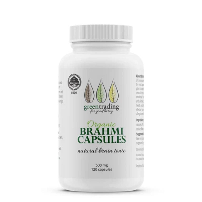 Image of GreenTrading Organic Brahmi Capsules for brain health