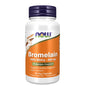 NOW Bromelain 500mg Capsules - Product Bottle and Capsules