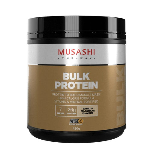 Musashi Bulk Protein Vanilla Milkshake Mass Gainer Tub