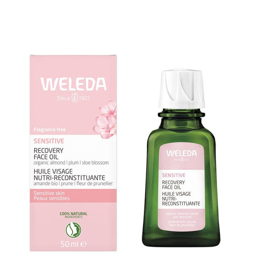 Weleda Sensitive Recovery Facial Oil – 30ml bottle with organic almond oil for sensitive skin
