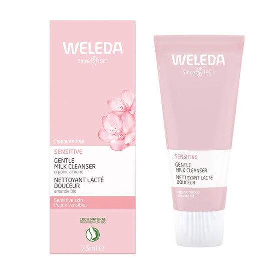 Weleda Sensitive Gentle Milk Cleanser – 75ml natural almond cleanser for sensitive skin