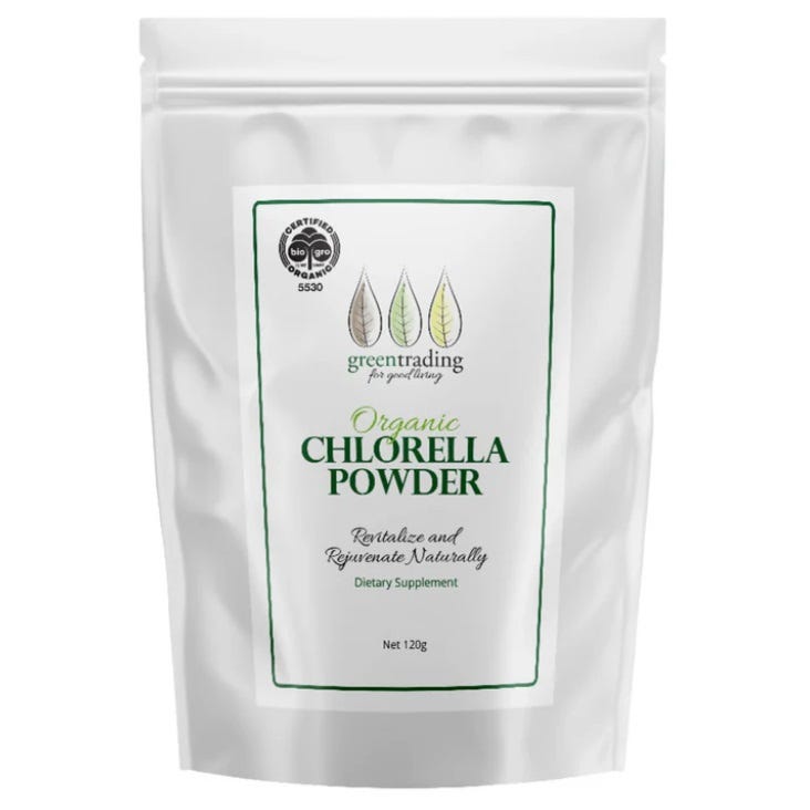 Green Trading Organic Chlorella Powder 120g – Supports Detoxification & Nutrient Intake