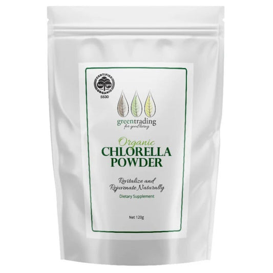 Green Trading Organic Chlorella Powder 120g – Supports Detoxification & Nutrient Intake