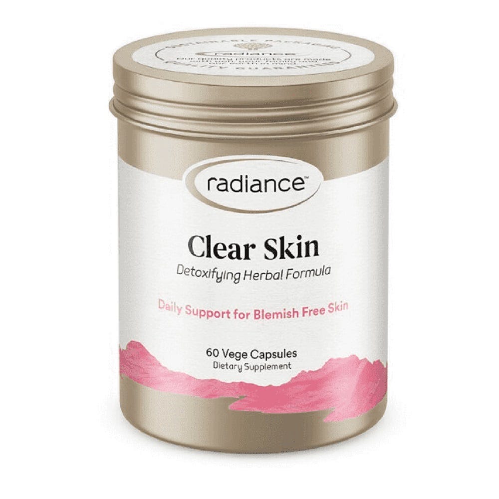 Radiance Clear Skin supplement bottle – support for clearer, balanced skin. 60 Capsules 