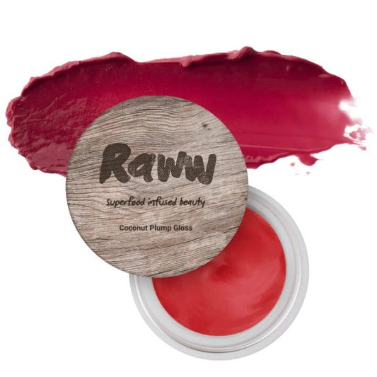 Raww Coconut Plump Gloss Apple Tini – Natural plumping lip gloss with Coconut and Peppermint Oil - 3.1ml