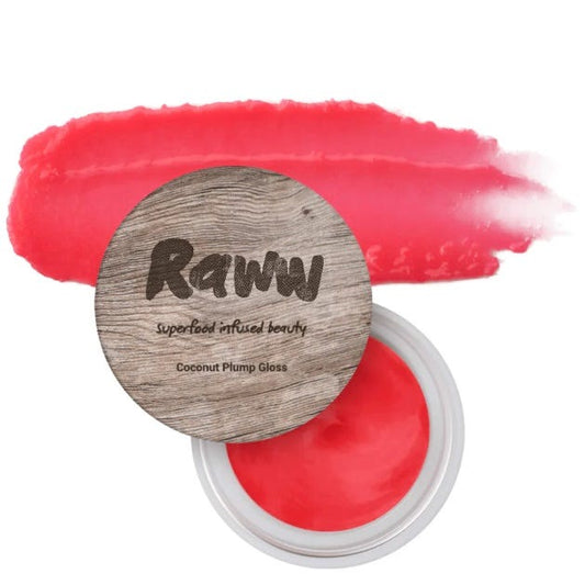 Raww Coconut Plump Gloss Apple Tini – Natural plumping lip gloss with Coconut and Peppermint Oil - 3.1ml