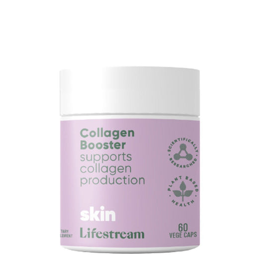 Image of Lifestream Collagen Booster capsules and bottle for skin and beauty health