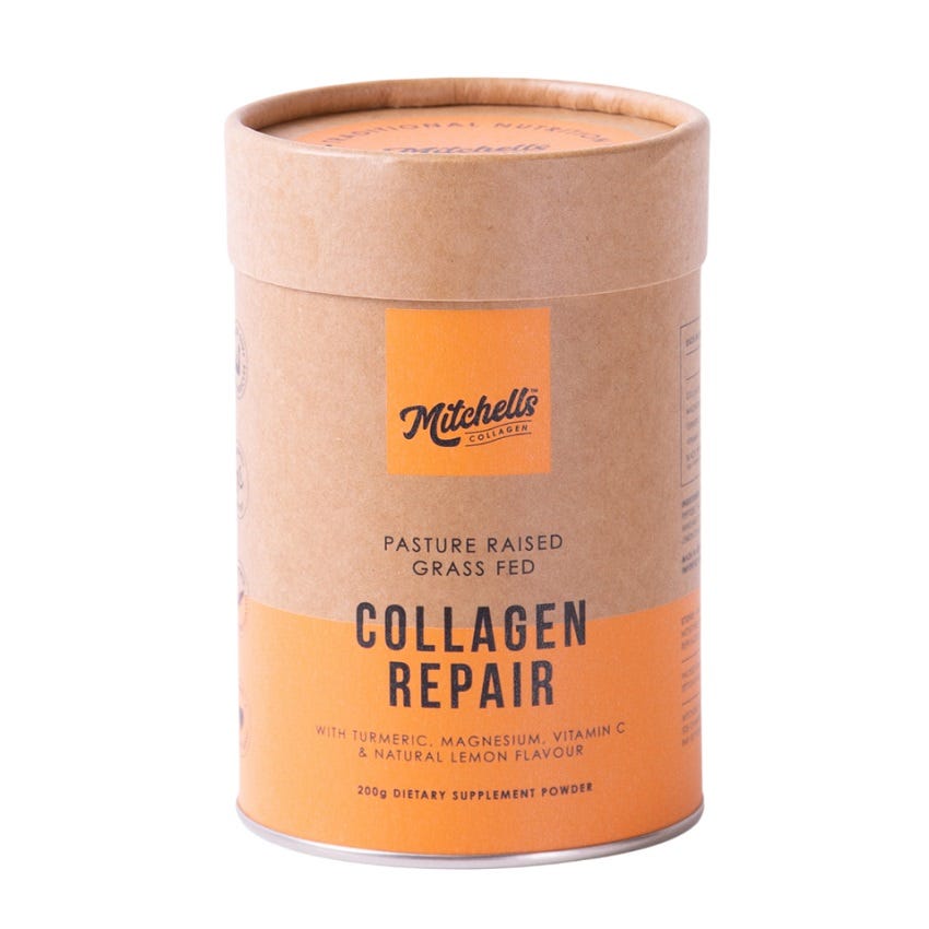 Image of Mitchell's Nutrition Marine Collagen repair tub and powder