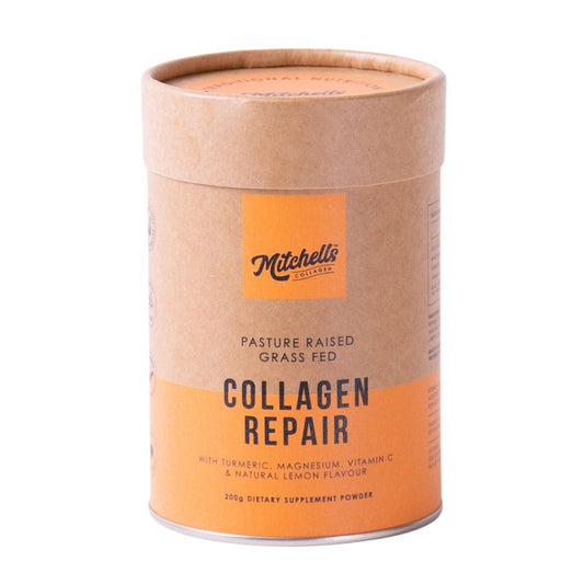 Image of Mitchell's Nutrition Marine Collagen repair tub and powder