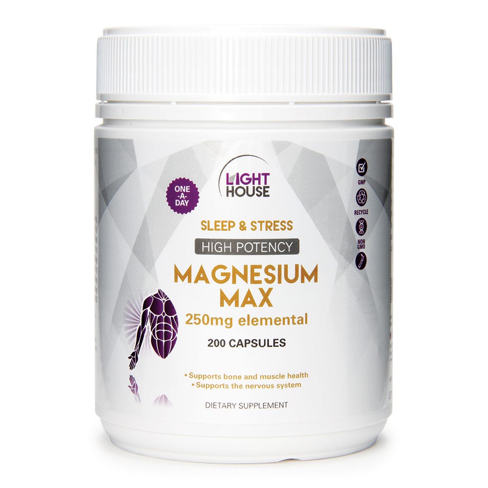 Buy Lighthouse Magnesium Max | Stress & Sleep | Health 2000 – Health2000